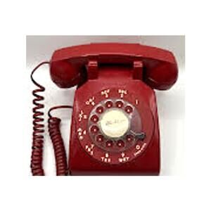 Rotary Telephone, Bell System Made by Western Electric, Red, Vintage